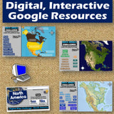 North America Geography & US Mexico Canada Map Skills Practice - Google Digital Resources