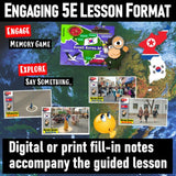 North & South Korea Differences Lesson & Korean War Activities - MS Digital Resources