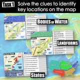 Northeast Region Mapping Challenge - US States, Capitals & Landforms