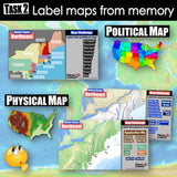 Northeast Region Mapping Challenge - US States, Capitals & Landforms
