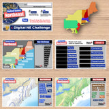 Educational materials for labeling and matching states in the Northeast region of the United States.