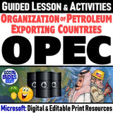 OPEC, Fracking & Globalization Lesson & Geography Activities - MS Digital Resources