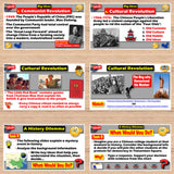 Educational slides on the Cultural Revolution with images and text.