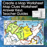 Russia Map Skills Worksheet - Countries & Capitals Practice