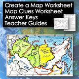 Map of Russia with labeled regions on a blue world map background, featuring text about educational resources.