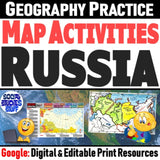 Russia Map Skills Activities - Russia Geography Practice - Google Digital Resources