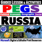 Russia PEGS Factors Lesson - Politics Economy Geography Social - MS Digital Resources