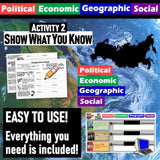 Russia PEGS Factors Lesson - Politics Economy Geography Social - MS Digital Resources