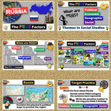 Russia PEGS Factors Lesson - Politics Economy Geography Social - MS Digital Resources