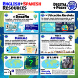 FUN Latitude & Longitude Dual Language Activity | What am I? | English + Spanish