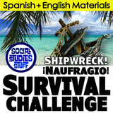 Shipwreck Survival Challenge - FUN Geography Activity | English + Spanish