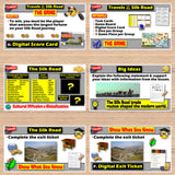 Educational materials on the Silk Road with digital score card, task cards, and exit tickets.