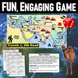 FUN Silk Road Travel Game - Cultural Diffusion, Trade, Geography Activities - MS