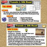 FUN Silk Road Travel Game - Cultural Diffusion, Trade, Geography Activities - MS