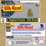 Silk Road Vocab Review Puzzles - Culture & Geography Activities - MS Digital Resources