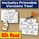 Silk Road Vocab Review Puzzles - Culture & Geography Activities - MS Digital Resources