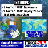 6th Grade Social Studies World Culture I Can & I Will Statements - MS Digital Resources