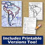 South America Map Skills Activities - Latin America Geography Practice - Microsoft Digital Resources