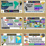 South America PEGS Lesson - Politics Economy Geography Social - MS Digital Resources