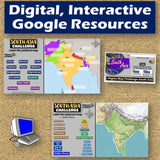 South Asia Geography & India Map Skills Practice Activities - Google Digital Resources