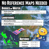 Southeast Asia Geography Activity - SE Asia Create a Map Worksheet