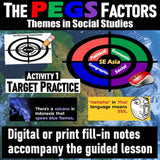 Southeast Asia PEGS Factors Lesson - Politics Economy Geography Social - MS Digital Resources