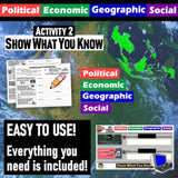 Southeast Asia PEGS Factors Lesson - Politics Economy Geography Social - MS Digital Resources