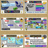 Southeast Asia PEGS Factors Lesson - Politics Economy Geography Social - MS Digital Resources