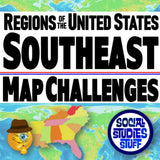 Southeast Region Mapping Challenge - US States, Capitals & Landforms