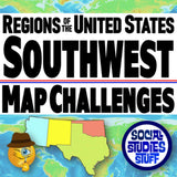 Southwest Region Mapping Challenge - US States, Capitals & Landforms