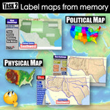 Southwest Region Mapping Challenge - US States, Capitals & Landforms