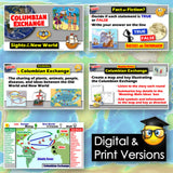Educational materials on the Columbian Exchange with digital and print versions.