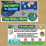 Torn World Map Project - Continents & Oceans PBL Activity - Microsoft Resources