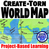 Continents & Oceans Map Project - Hands-on Geography Activity | World Tear Maps