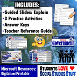 Types of Government Review Worksheet Activities - MS Digital Resources