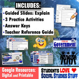 Types of Government Review Worksheet Activities - Google Digital Resources