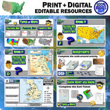 Types of Maps Lesson - Compare Political, Physical & Thematic Maps Activity