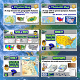 Types of Maps Lesson - Compare Political, Physical & Thematic Maps Activity