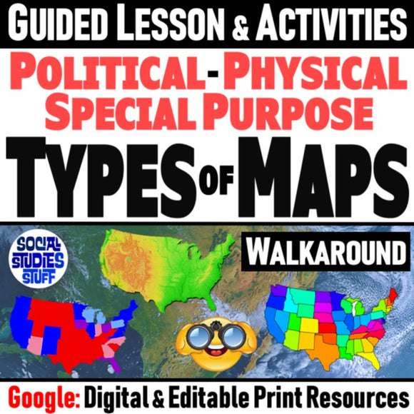 Types of Maps Lesson & Geography Skills Activities - Google Digital Resources