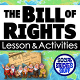 Bill of Rights Lesson - Analyze Amendments with Cartoons | Print & Digital