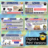 Bill of Rights Lesson - Analyze Amendments with Cartoons | Print & Digital