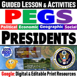 US Presidents PEGS Lesson - Politics Economy Geography Social - Google Digital Resources