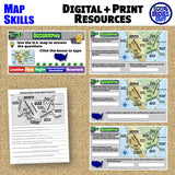 Five Themes of Geography Practice Activity - United States | Print & Digital