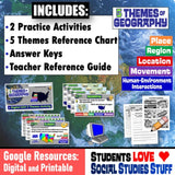 United States 5 Themes of Geography, US Map Practice Activities - Google Digital Resources