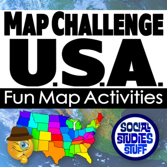United States Geography & US Map Skills Practice Activities