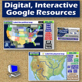 United States Geography & US Map Skills Practice Activities - Google Digital Resources