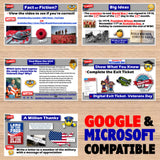 Educational content on a wooden surface with Google and Microsoft compatibility text.
