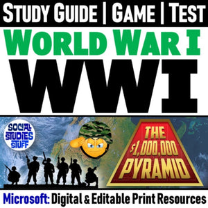 World War 1 Study Guide, Review Game & WWI Test - Microsoft Digital Resources