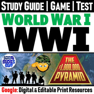 World War 1 Study Guide, Review Game & WWI Test - Google Digital Resources