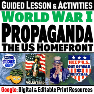 World War 1 Propaganda Lesson & WWI Activities - Google Digital Resources